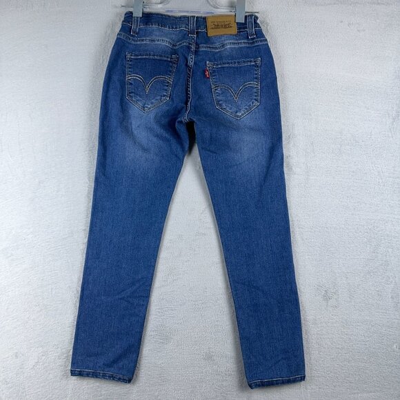 Levi's Skinny Jeans Medium Wash Mid Rise Five Design Pockets Womens Blue Size 30 - Picture 2 of 9